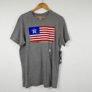 HOUSTON ASTROS Baseball T-Shirt '47 Size L Gray Short Sleeve